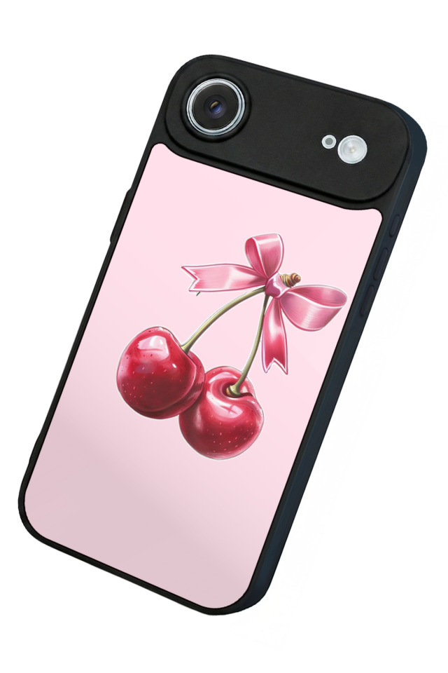 iPhone 17 Air Uyumlu Kiraz Tasarımlı Glossy Premium Kılıf