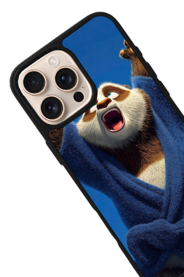 iPhone 16 Pro Max Uyumlu Kung Fu Panda Tasarımlı Glossy Premium Kılıf
