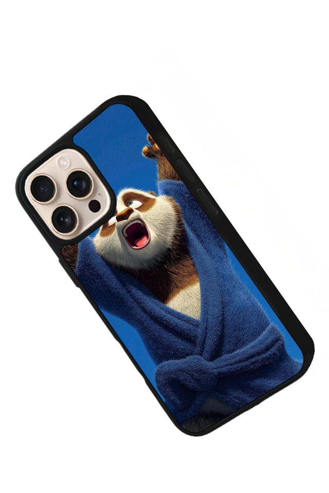 iPhone 16 Pro Max Uyumlu Kung Fu Panda Tasarımlı Glossy Premium Kılıf