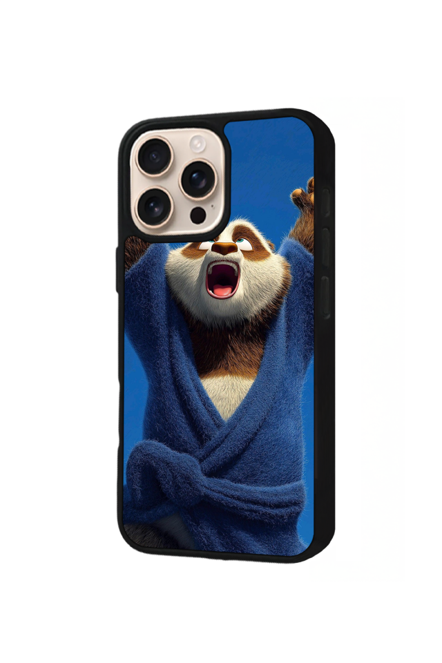 iPhone 16 Pro Max Uyumlu Kung Fu Panda Tasarımlı Glossy Premium Kılıf
