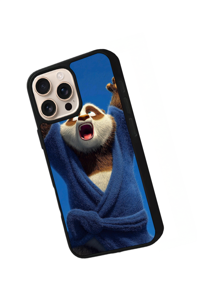 iPhone 16 Pro Max Uyumlu Kung Fu Panda Tasarımlı Glossy Premium Kılıf