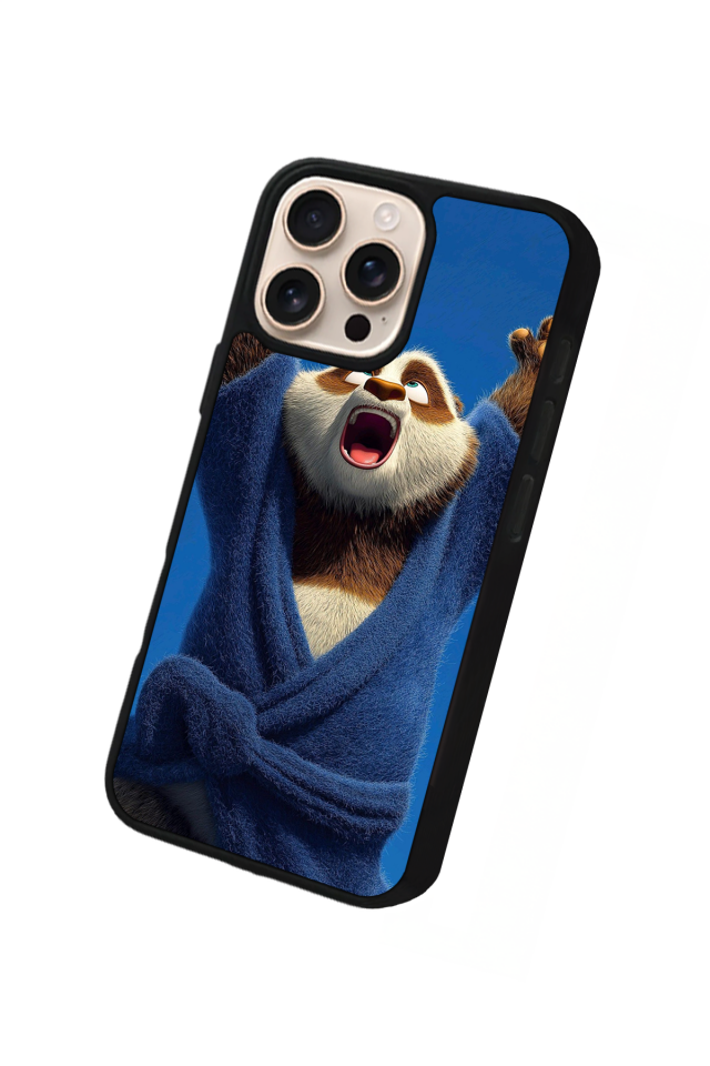 iPhone 16 Pro Max Uyumlu Kung Fu Panda Tasarımlı Glossy Premium Kılıf