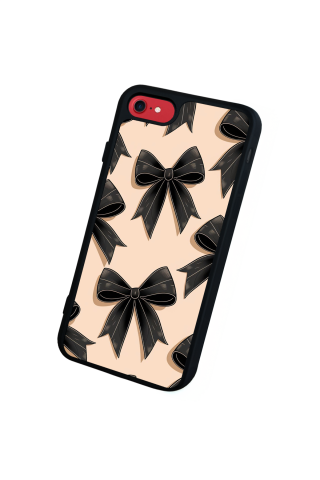 iPhone 8 Uyumlu Kurdele Tasarımlı Glossy Premium Kılıf