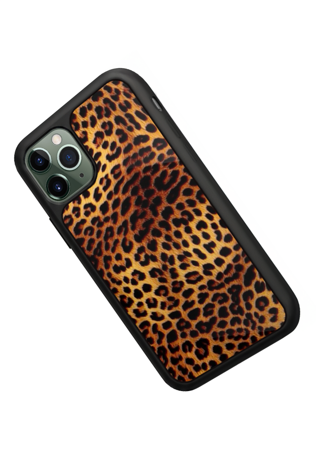 iPhone 11 Pro Max Uyumlu Leopar Tasarımlı Glossy Premium Kılıf