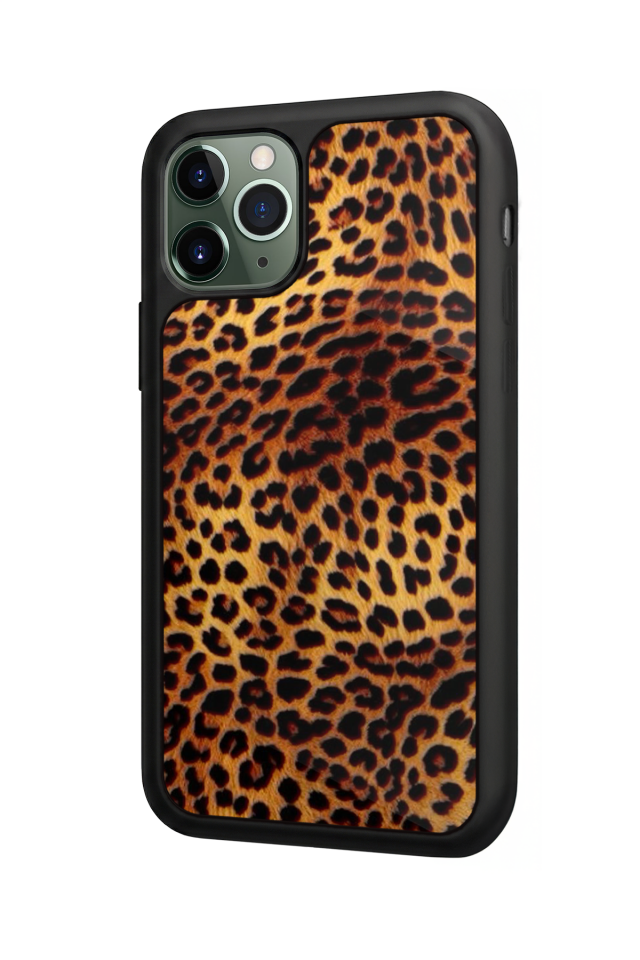 iPhone 11 Pro Max Uyumlu Leopar Tasarımlı Glossy Premium Kılıf