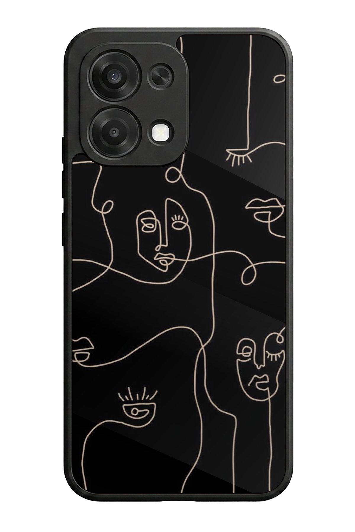 Oppo A6 Pro Uyumlu Line Art Tasarımlı Glossy Premium Kılıf