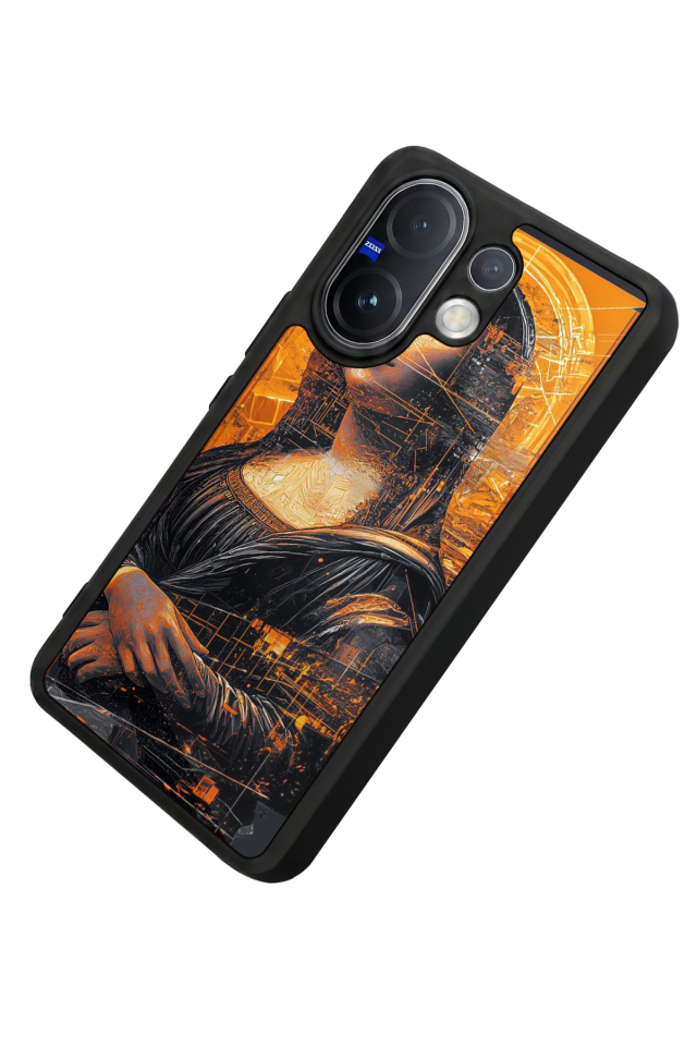Vivo V60 Uyumlu Monalisa Tasarımlı Glossy Premium Kılıf