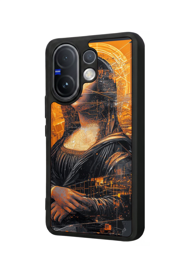 Vivo V60 Uyumlu Monalisa Tasarımlı Glossy Premium Kılıf
