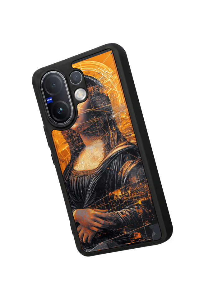 Vivo V60 Uyumlu Monalisa Tasarımlı Glossy Premium Kılıf