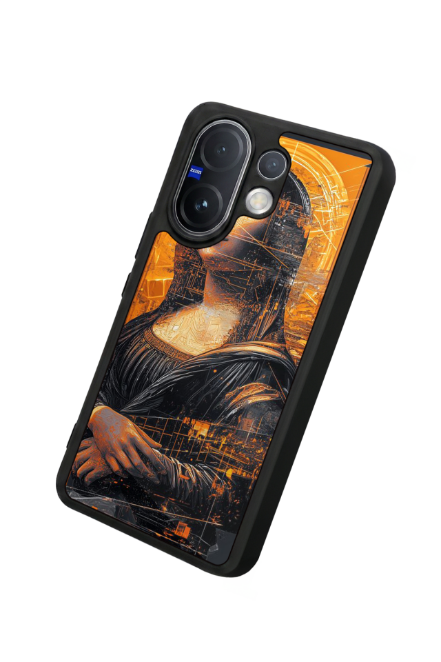 Vivo V60 Uyumlu Monalisa Tasarımlı Glossy Premium Kılıf