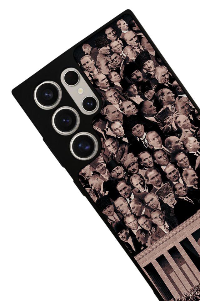 Samsung Galaxy S22 Ultra Uyumlu Mustafa Kemal Ataturk Tasarımlı Glossy Premium Kılıf