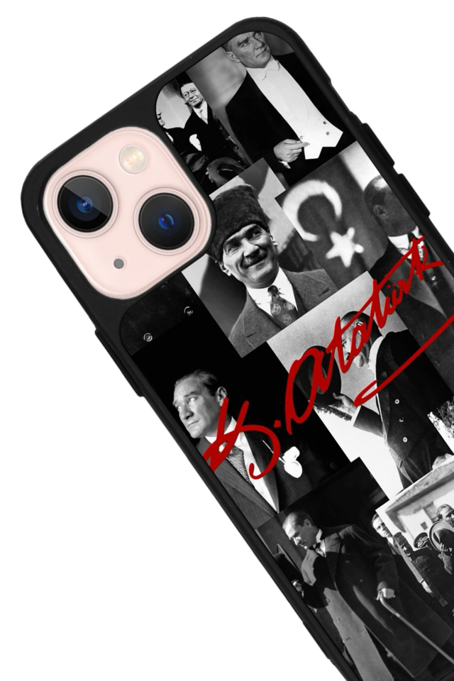 iPhone 14 Plus Uyumlu Mustafa Kemal Ataturk Tasarımlı Glossy Premium Kılıf