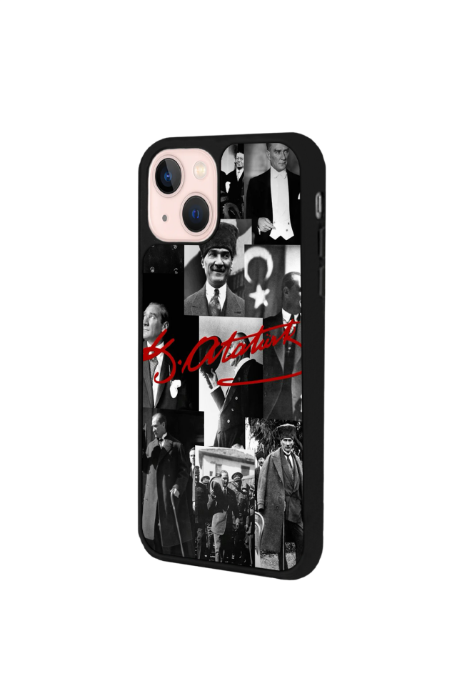 iPhone 14 Plus Uyumlu Mustafa Kemal Ataturk Tasarımlı Glossy Premium Kılıf