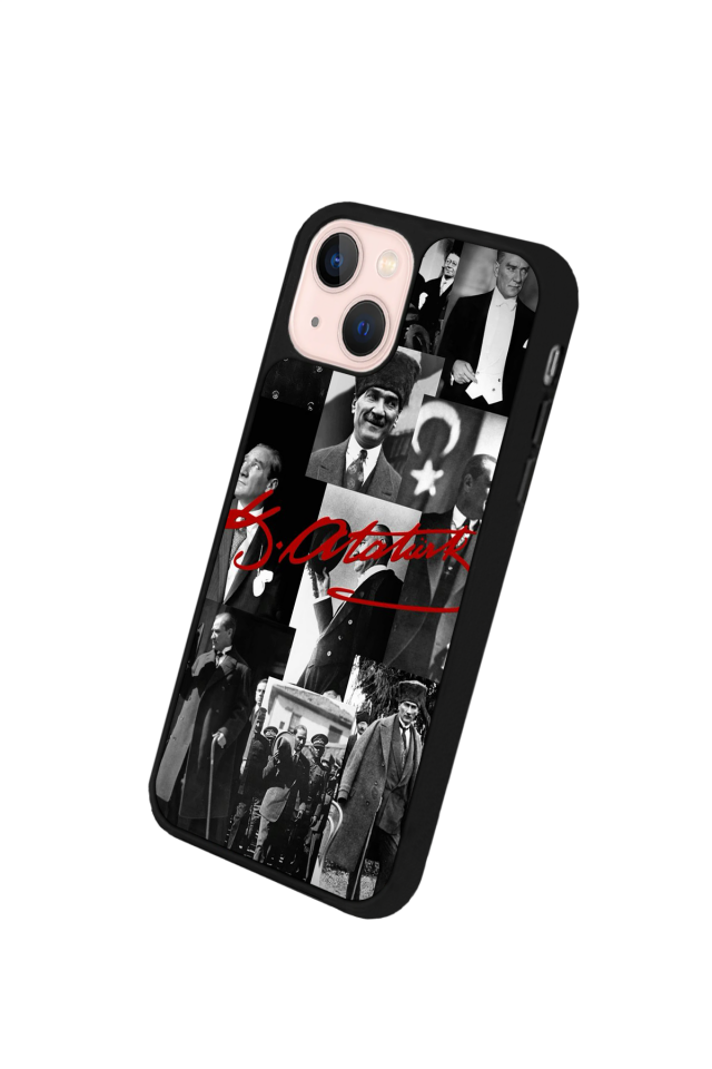 iPhone 14 Plus Uyumlu Mustafa Kemal Ataturk Tasarımlı Glossy Premium Kılıf