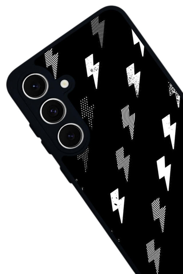 Samsung Galaxy A16 Uyumlu Simsek Tasarımlı Glossy Premium Kılıf