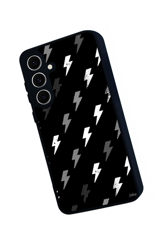 Samsung Galaxy A16 Uyumlu Simsek Tasarımlı Glossy Premium Kılıf