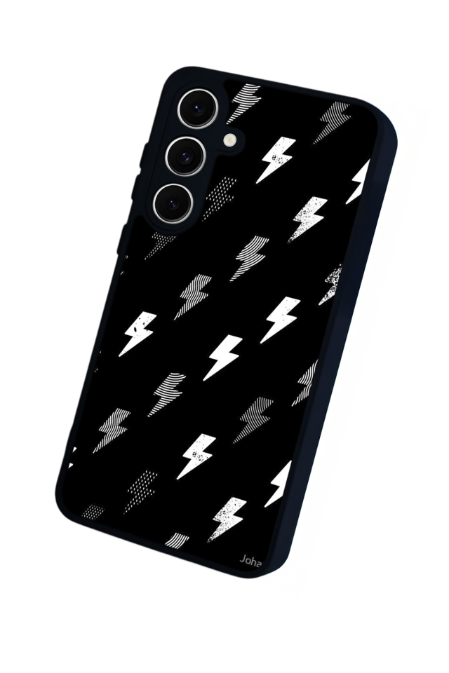 Samsung Galaxy A16 Uyumlu Simsek Tasarımlı Glossy Premium Kılıf