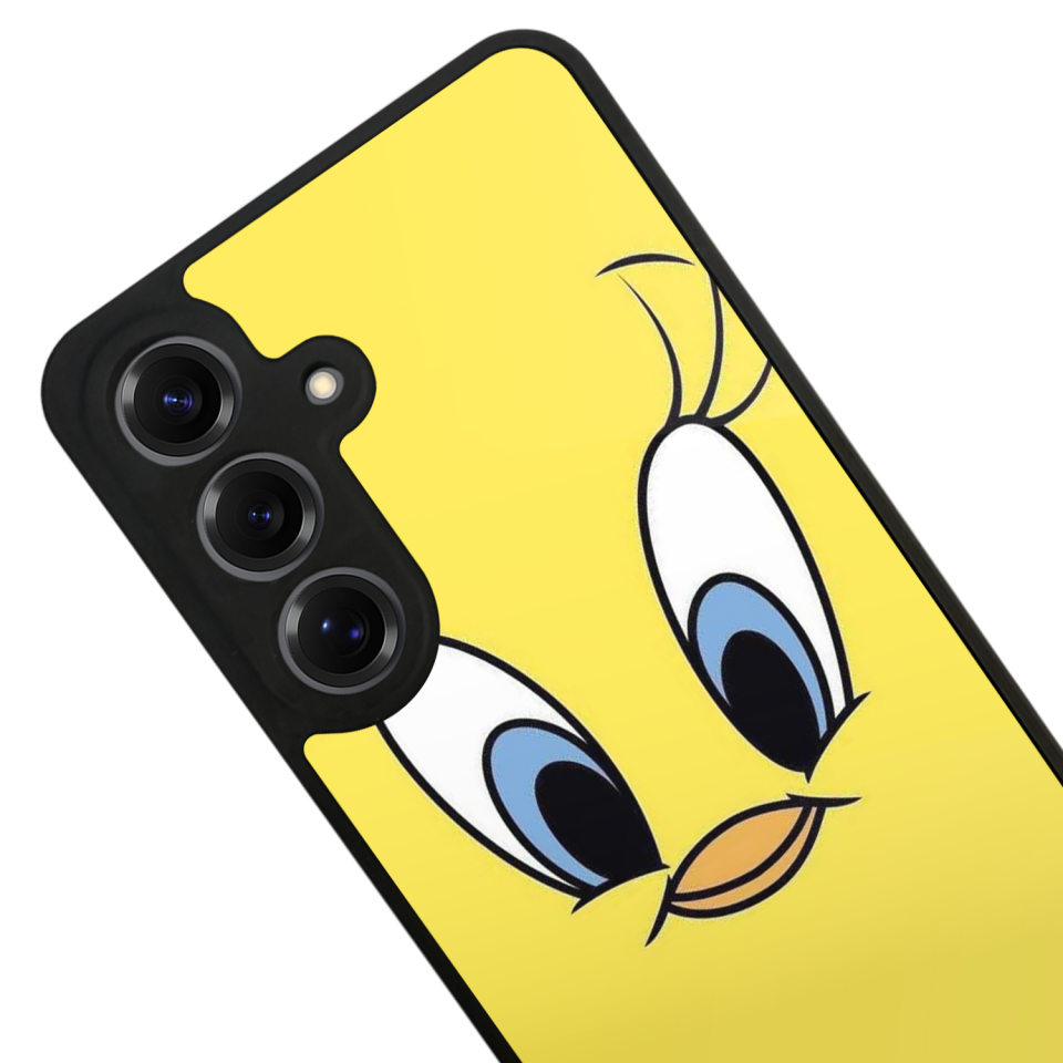 Samsung Galaxy S25 Uyumlu Tweety Tasarımlı Glossy Premium Kılıf