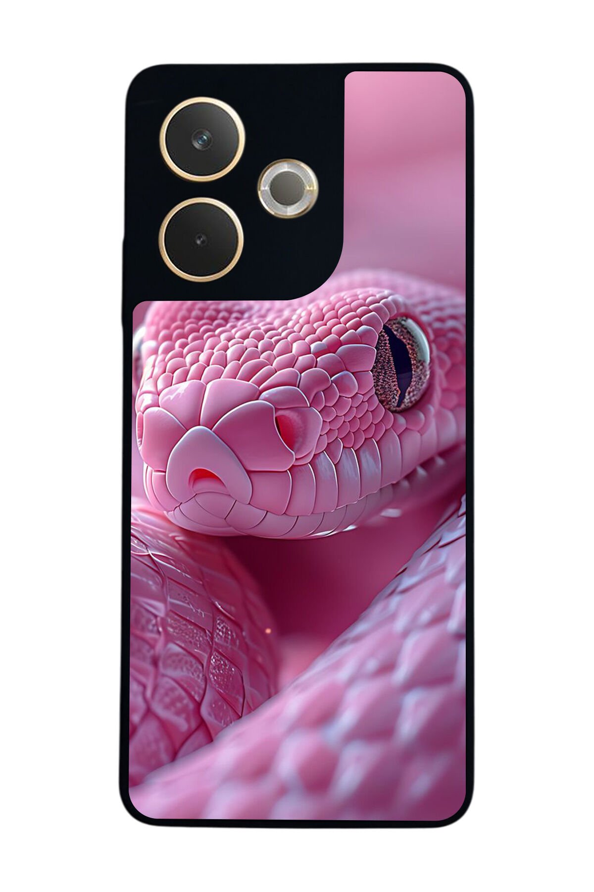 Oppo A5 Pro Uyumlu Yılan Tasarımlı Glossy Premium Kılıf