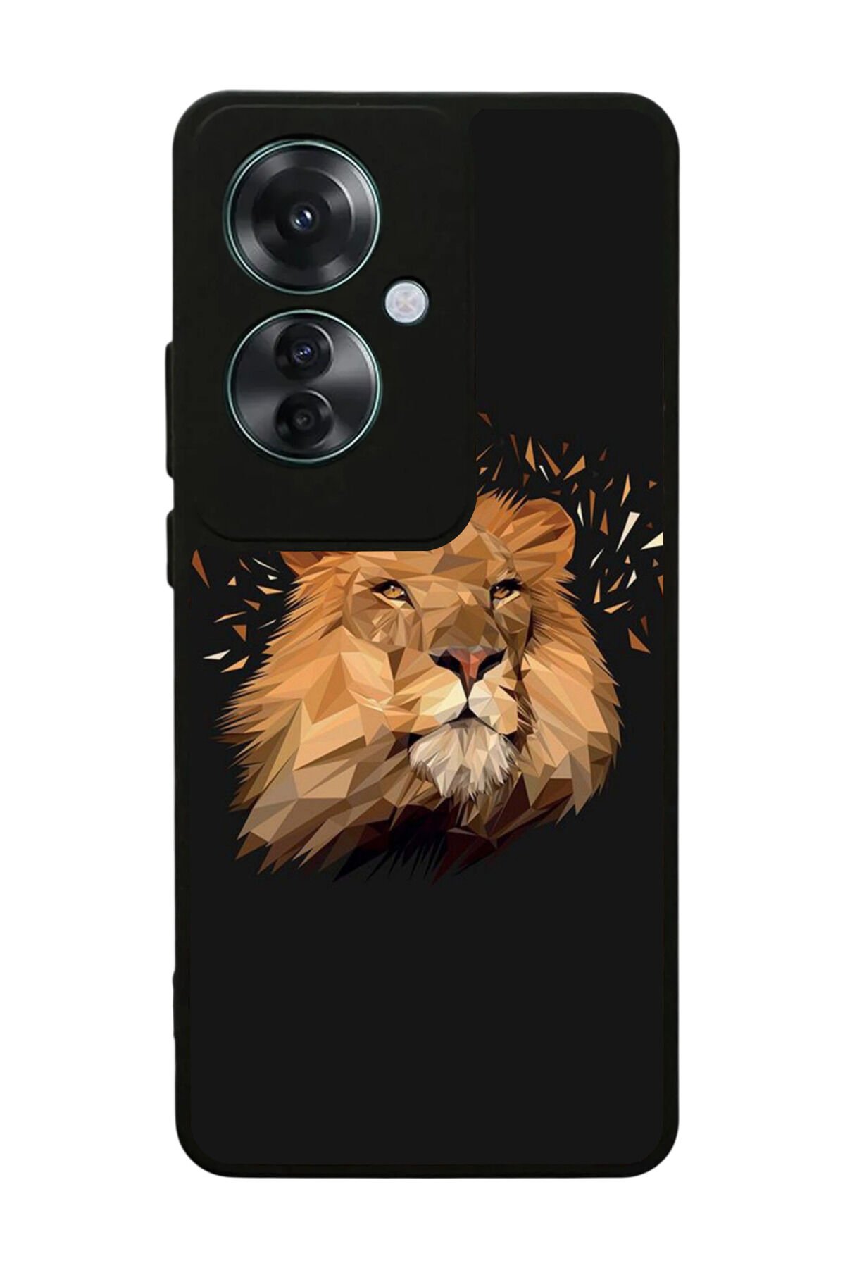 Oppo Reno 11F Uyumlu Aslan Tasarımlı Glossy Premium Kılıf