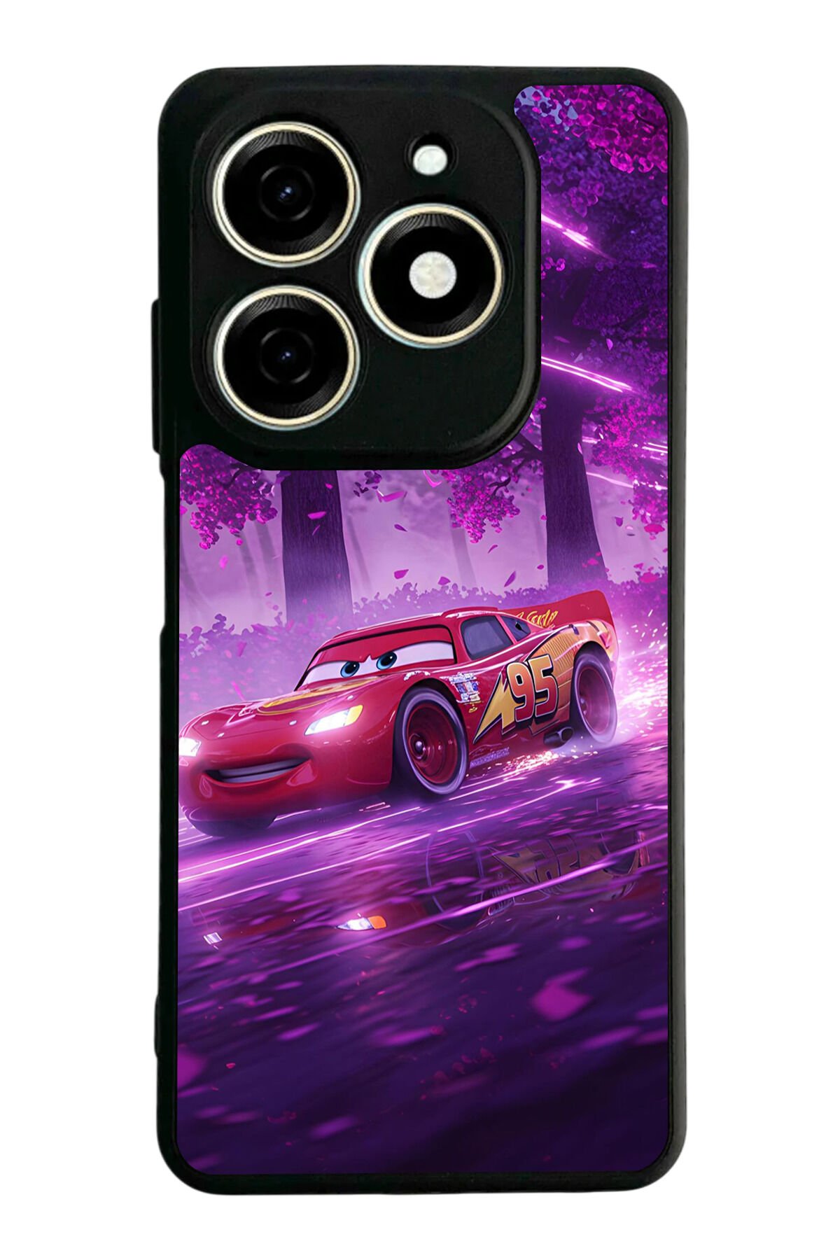 Infınıx Smart 8 Pro Uyumlu Şimsek McQueen Tasarımlı Glossy Premium Kılıf