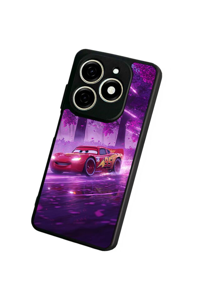 Infınıx Smart 8 Pro Uyumlu Şimsek McQueen Tasarımlı Glossy Premium Kılıf