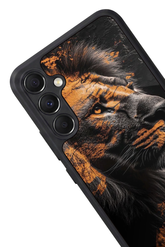 Samsung Galaxy A34 Uyumlu Aslan Tasarımlı Glossy Premium Kılıf