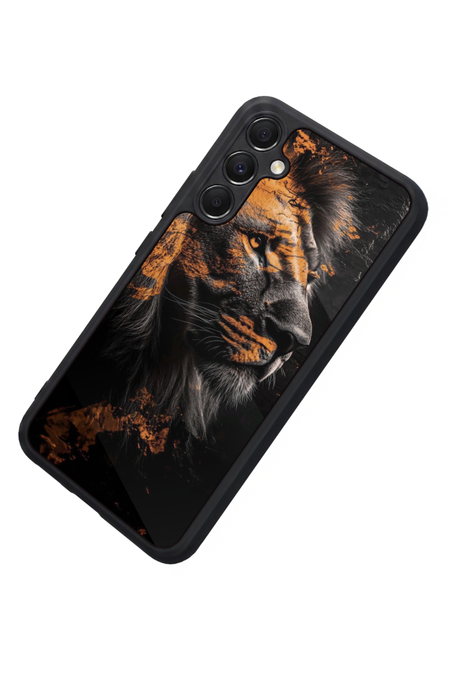 Samsung Galaxy A34 Uyumlu Aslan Tasarımlı Glossy Premium Kılıf