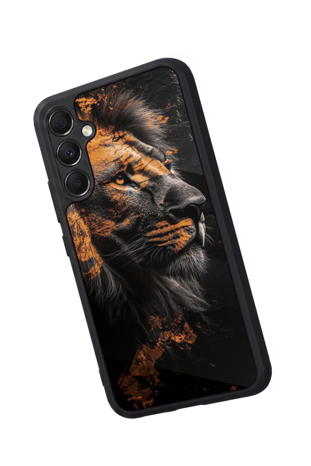 Samsung Galaxy A34 Uyumlu Aslan Tasarımlı Glossy Premium Kılıf
