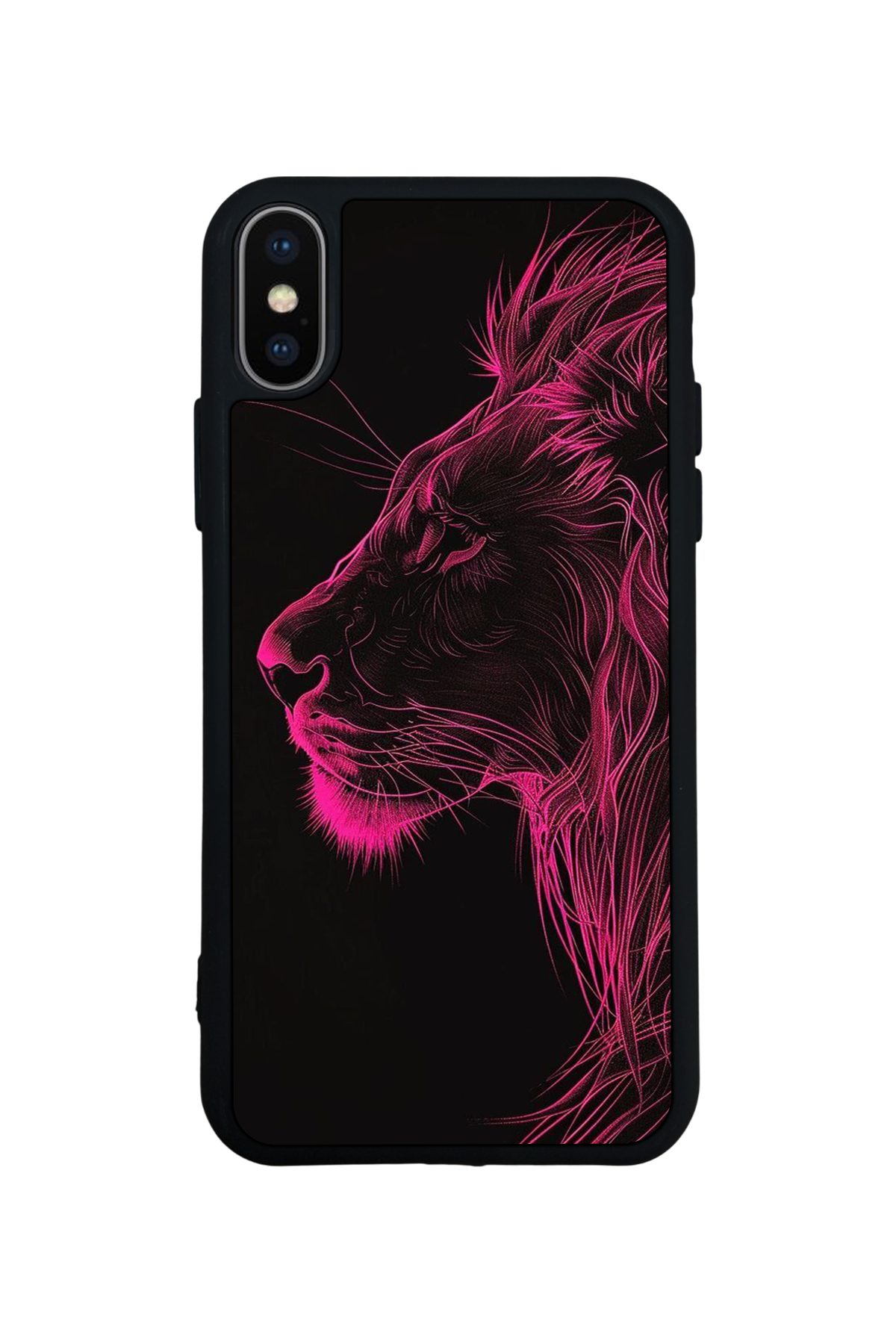 iPhone XS Max Uyumlu Aslan Tasarımlı Glossy Premium Kılıf