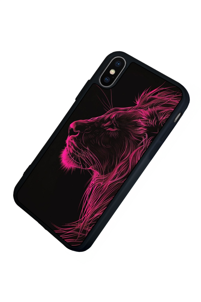 iPhone XS Max Uyumlu Aslan Tasarımlı Glossy Premium Kılıf