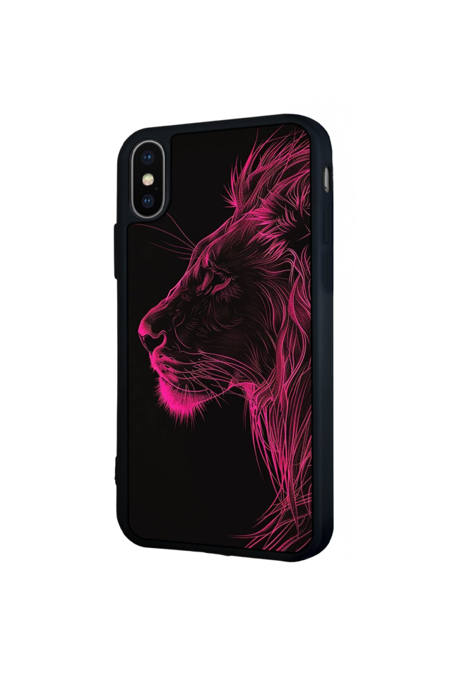 iPhone XS Max Uyumlu Aslan Tasarımlı Glossy Premium Kılıf