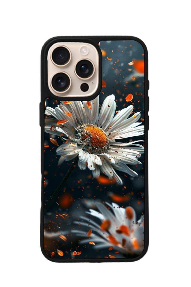 iPhone 15 Pro Uyumlu Cicek Tasarımlı Glossy Premium Kılıf