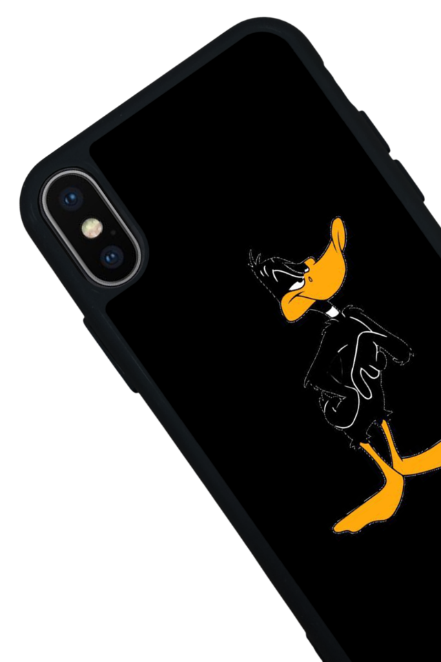 iPhone X/ XS Uyumlu Daffy duck Tasarımlı Glossy Premium Kılıf