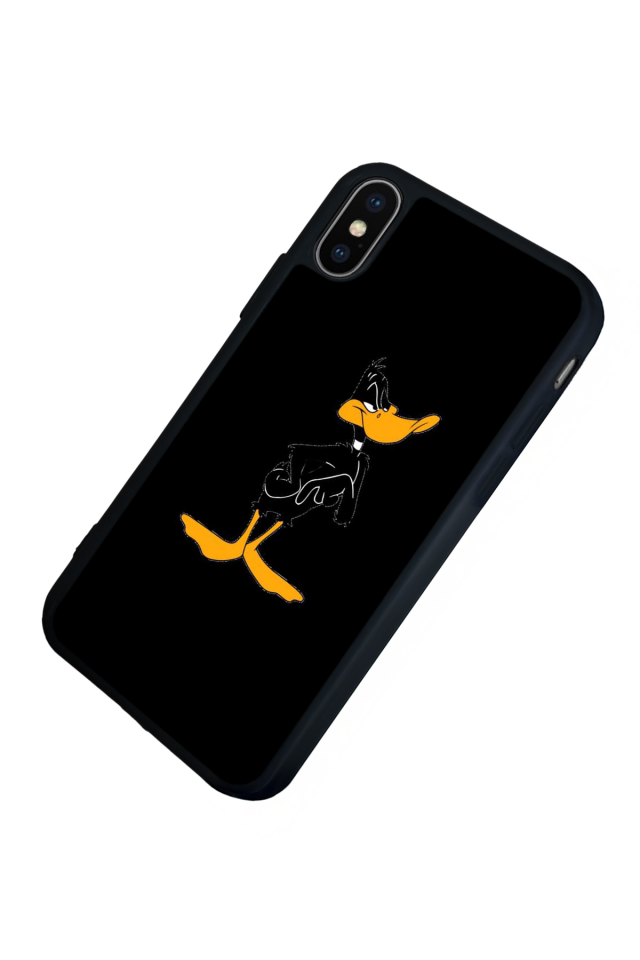 iPhone X/ XS Uyumlu Daffy duck Tasarımlı Glossy Premium Kılıf