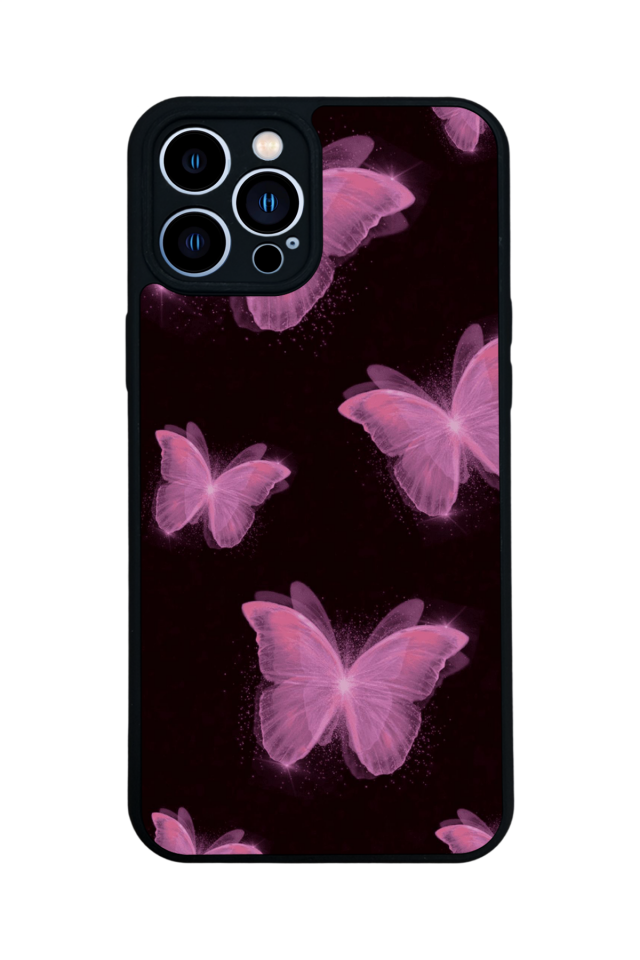 iPhone 13 Pro Max Uyumlu Kelebek Tasarımlı Glossy Premium Kılıf