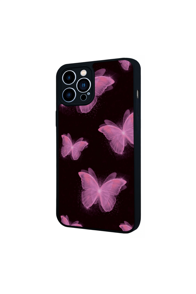iPhone 13 Pro Max Uyumlu Kelebek Tasarımlı Glossy Premium Kılıf