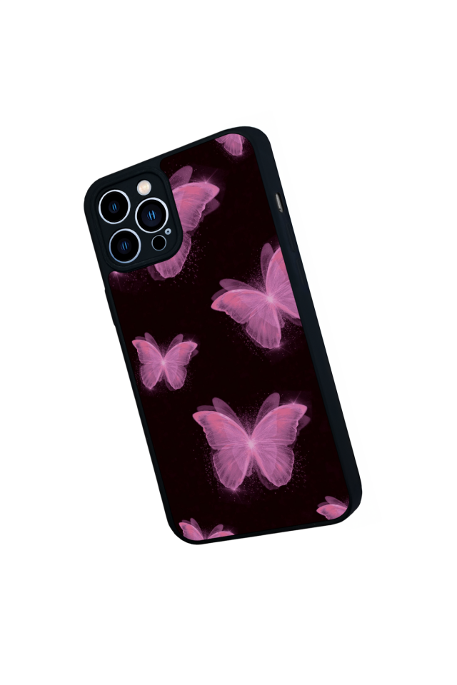 iPhone 13 Pro Max Uyumlu Kelebek Tasarımlı Glossy Premium Kılıf