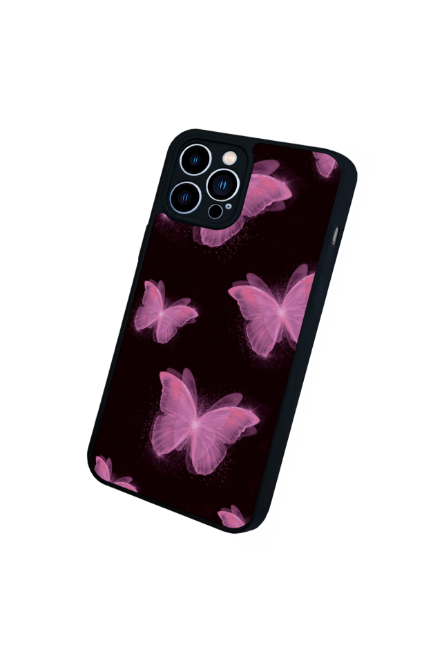 iPhone 13 Pro Max Uyumlu Kelebek Tasarımlı Glossy Premium Kılıf