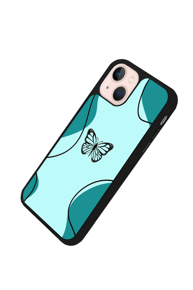 iPhone 15 Uyumlu Kelebek Tasarımlı Glossy Premium Kılıf
