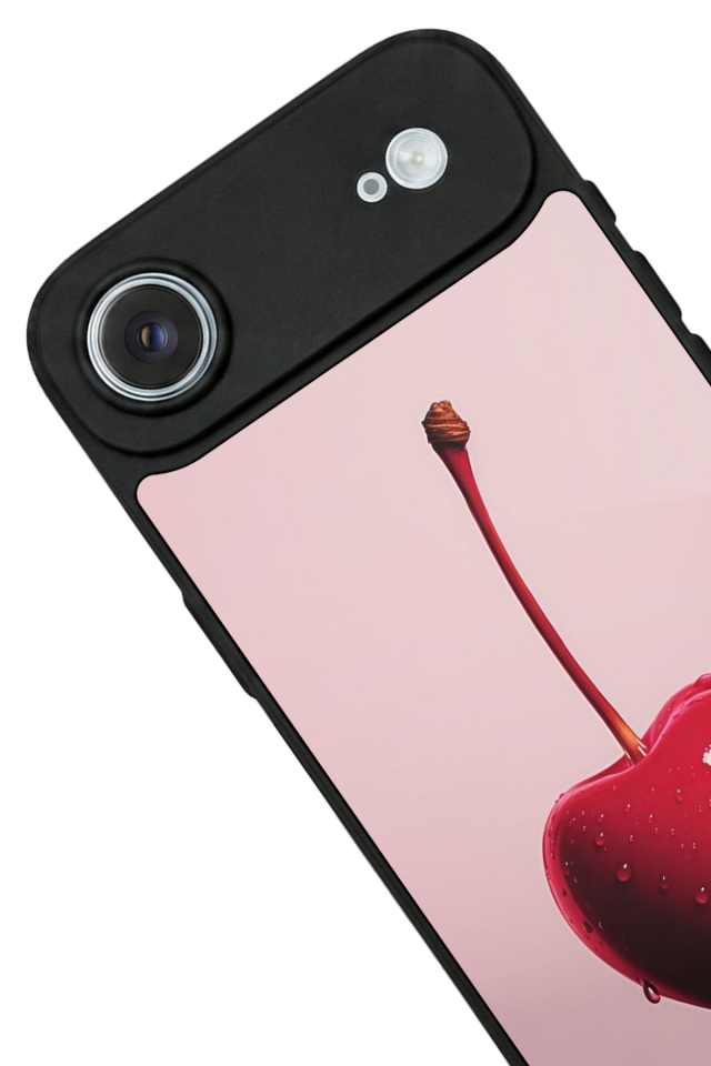 iPhone 17 Air Uyumlu Kiraz Tasarımlı Glossy Premium Kılıf