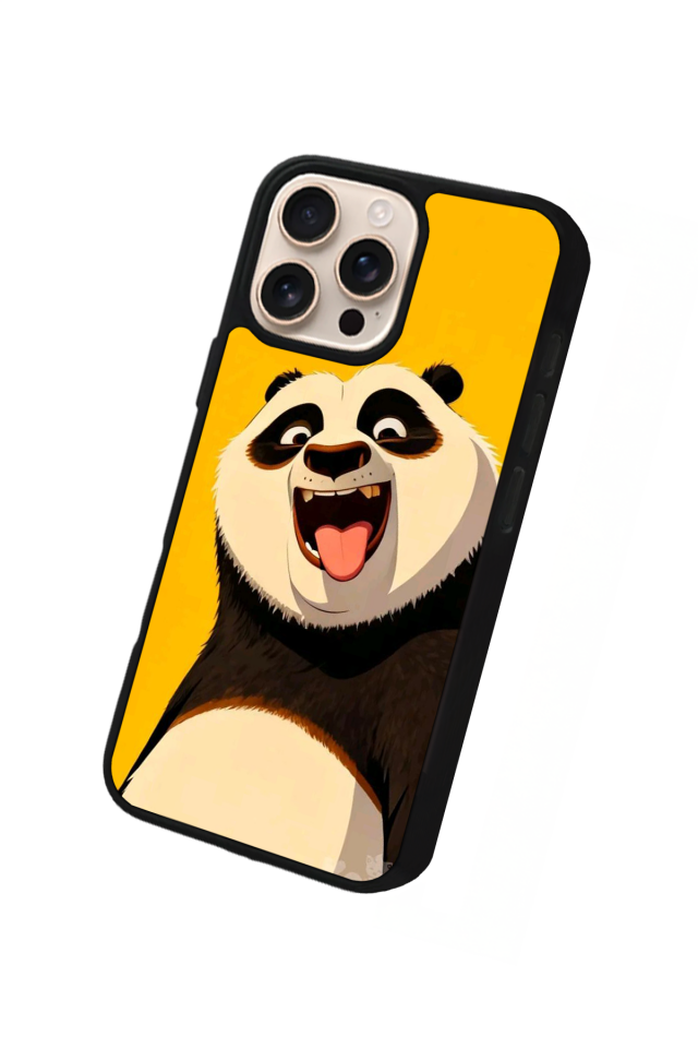 iPhone 16 Pro Max Uyumlu Kung Fu Panda Tasarımlı Glossy Premium Kılıf