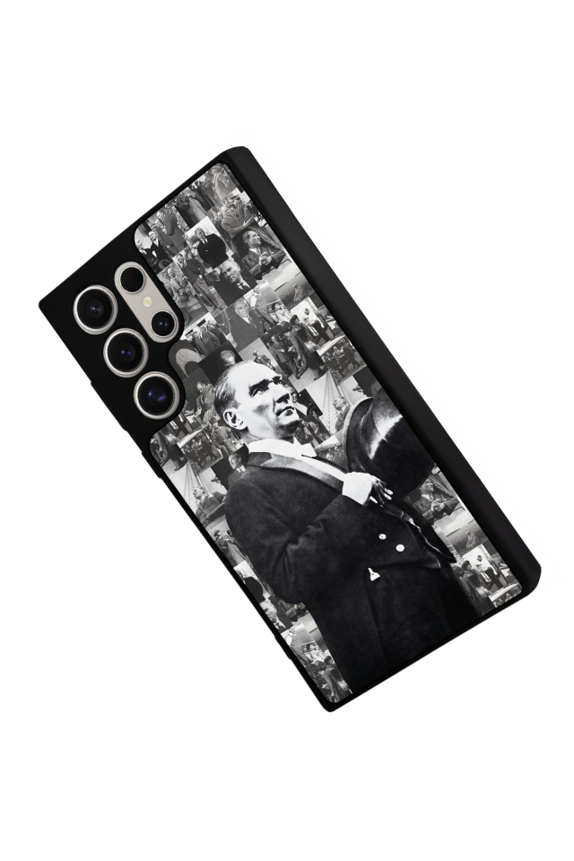 Samsung Galaxy S22 Ultra Uyumlu Mustafa Kemal Ataturk Tasarımlı Glossy Premium Kılıf