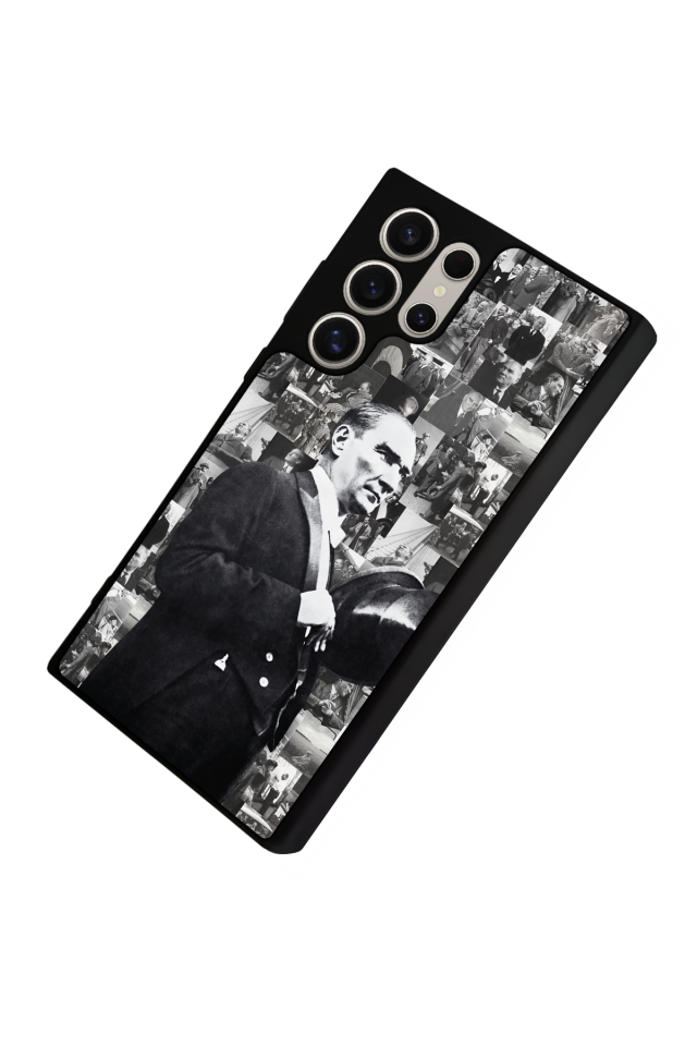 Samsung Galaxy S22 Ultra Uyumlu Mustafa Kemal Ataturk Tasarımlı Glossy Premium Kılıf