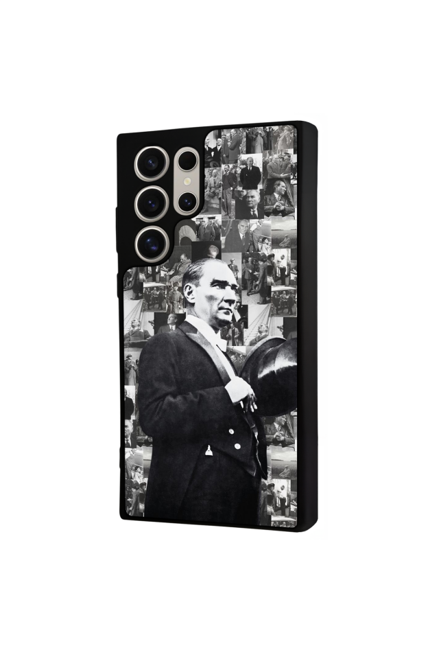 Samsung Galaxy S22 Ultra Uyumlu Mustafa Kemal Ataturk Tasarımlı Glossy Premium Kılıf