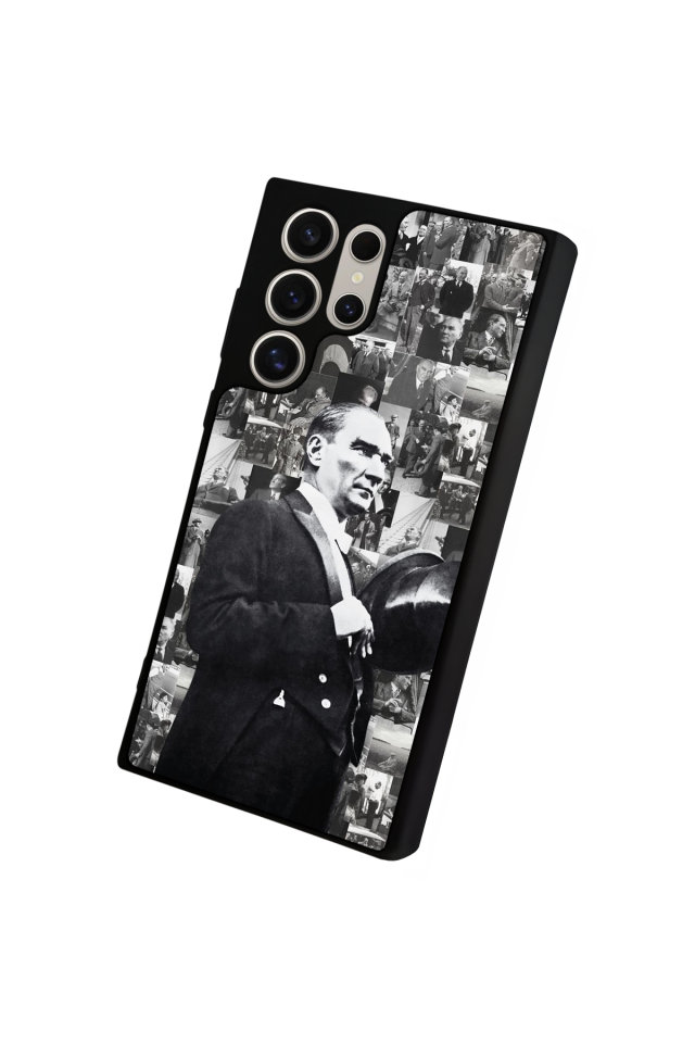 Samsung Galaxy S22 Ultra Uyumlu Mustafa Kemal Ataturk Tasarımlı Glossy Premium Kılıf