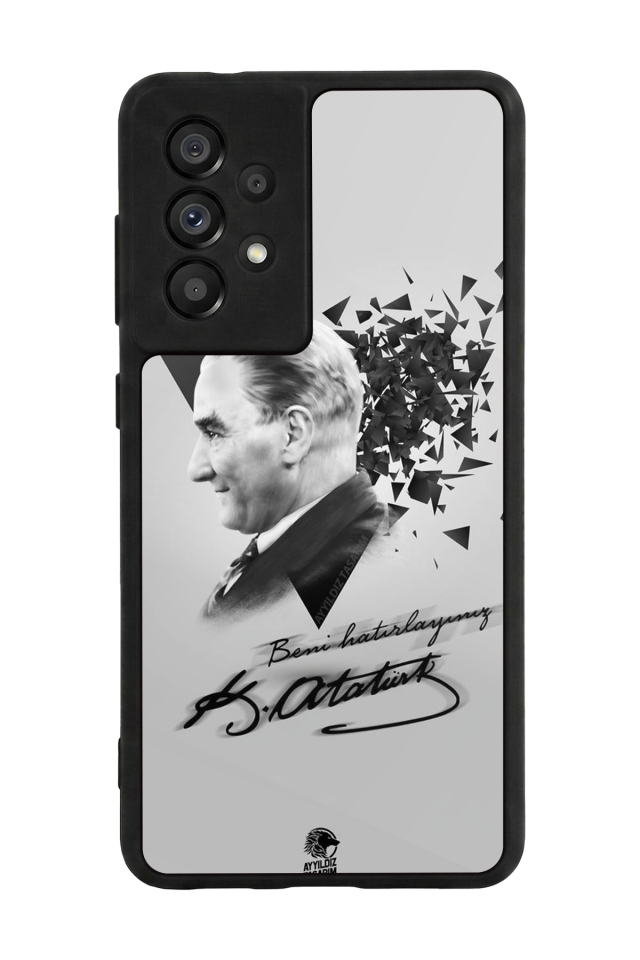 Samsung Galaxy A73 Uyumlu Mustafa Kemal Ataturk Tasarımlı Glossy Premium Kılıf