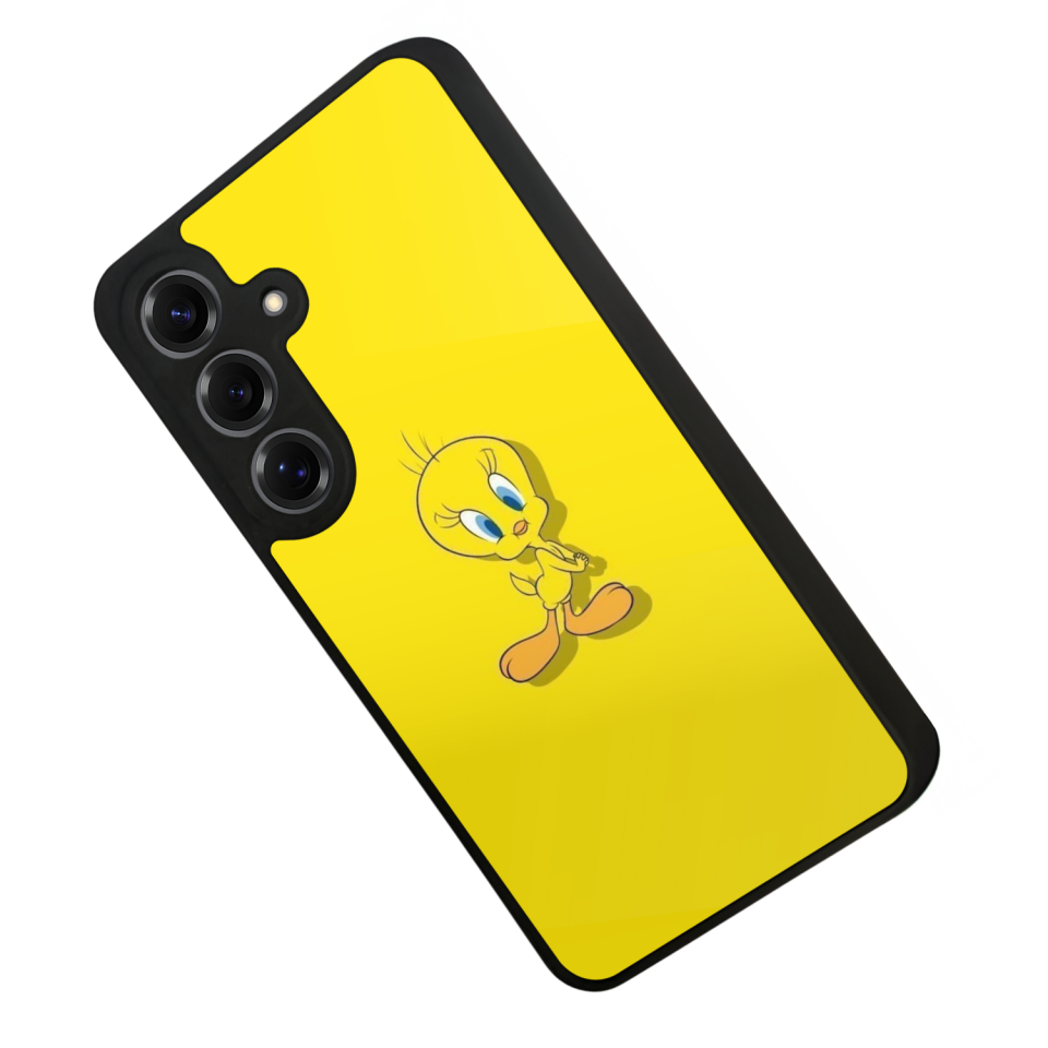 Samsung Galaxy S25 Uyumlu Tweety Tasarımlı Glossy Premium Kılıf