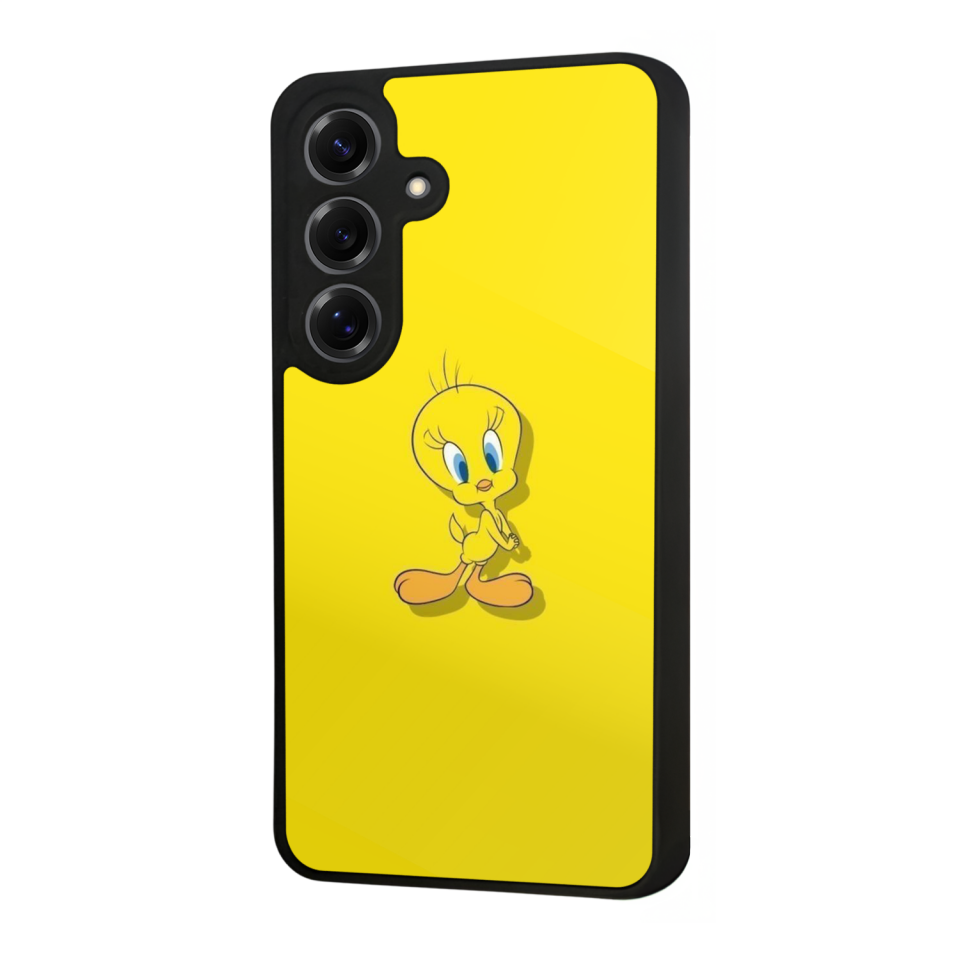 Samsung Galaxy S25 Uyumlu Tweety Tasarımlı Glossy Premium Kılıf