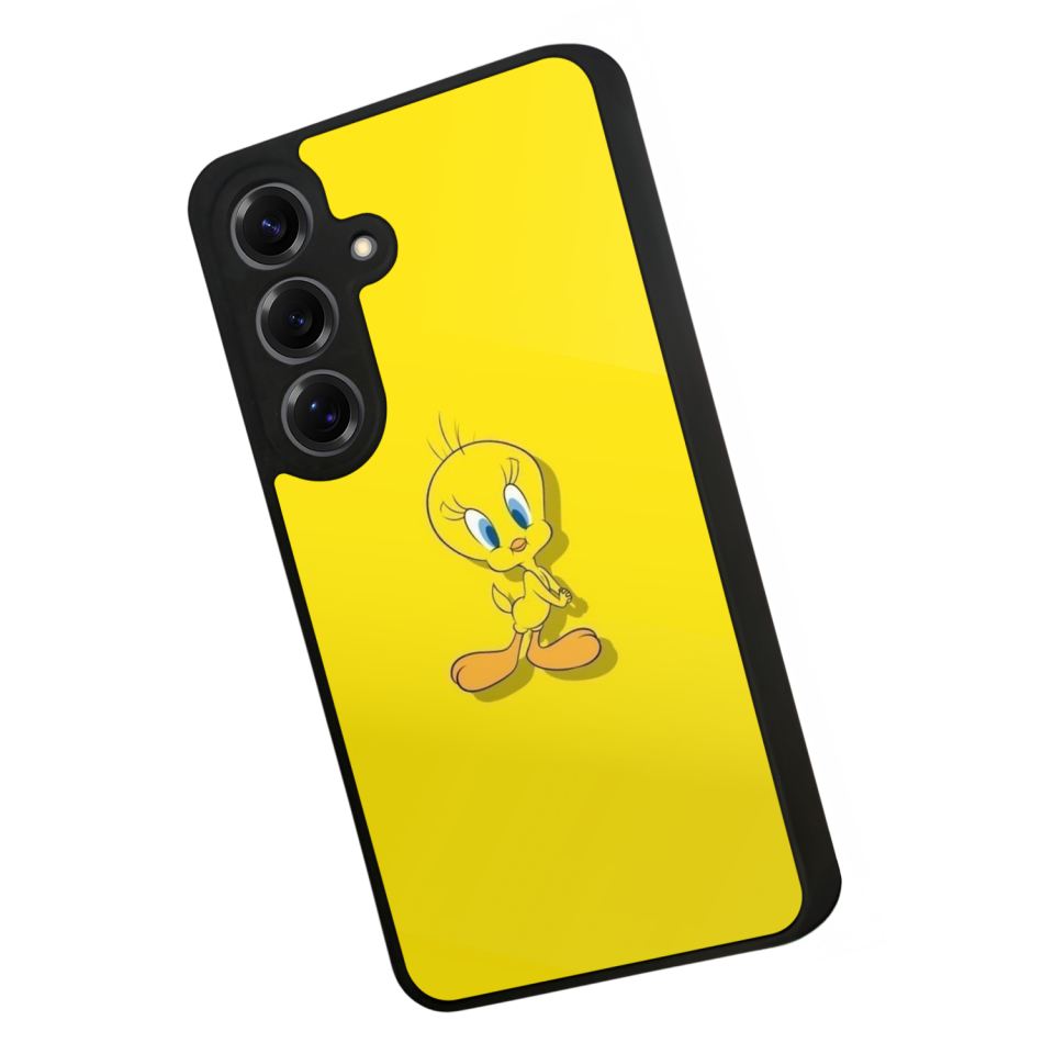 Samsung Galaxy S25 Uyumlu Tweety Tasarımlı Glossy Premium Kılıf